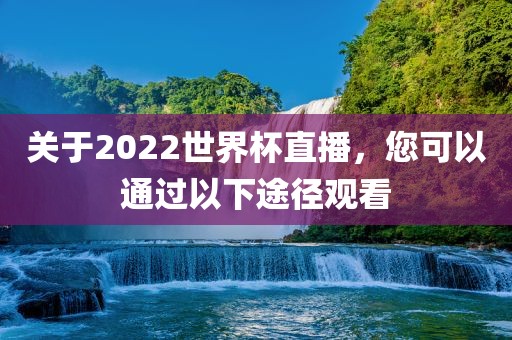 关于2022世界杯直播，您可以通过以下途径观看