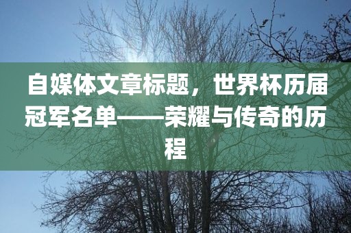 自媒体文章标题，世界杯历届冠军名单——荣耀与传奇的历程