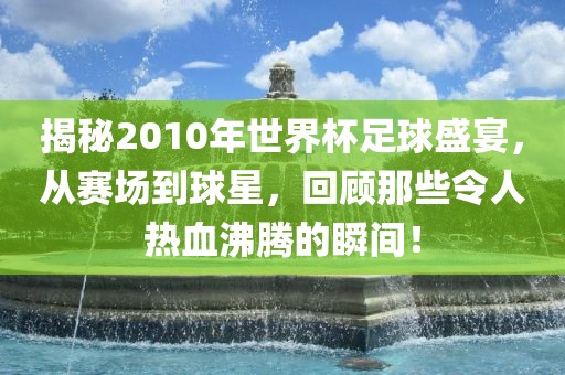 揭秘2010年世界杯足球盛宴，从赛场到球星，回顾那些令人热血沸腾的瞬间！