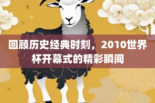 回顾历史经典时刻，2010世界杯开幕式的精彩瞬间