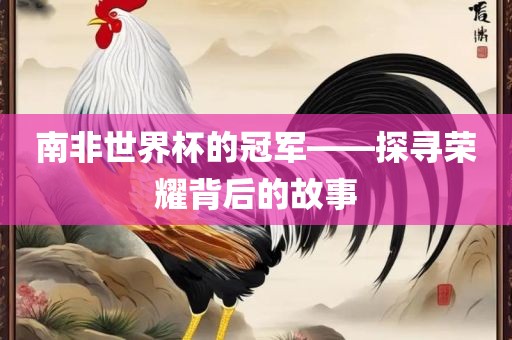 南非世界杯的冠军——探寻荣耀背后的故事