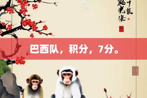 巴西队，积分，7分。