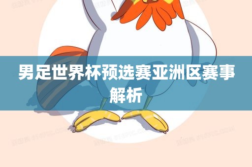 男足世界杯预选赛亚洲区赛事解析