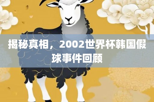 揭秘真相，2002世界杯韩国假球事件回顾