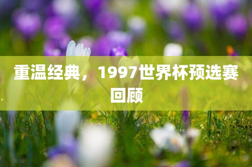 重温经典，1997世界杯预选赛回顾