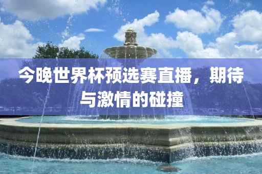 今晚世界杯预选赛直播，期待与激情的碰撞