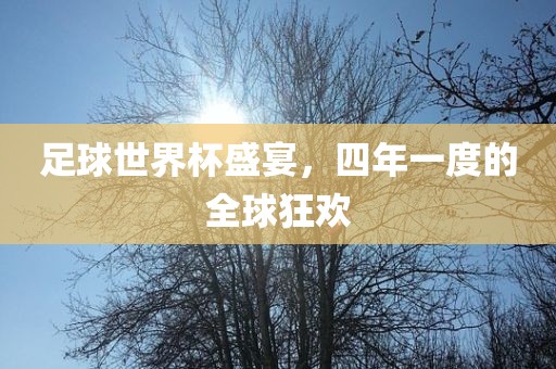 足球世界杯盛宴，四年一度的全球狂欢