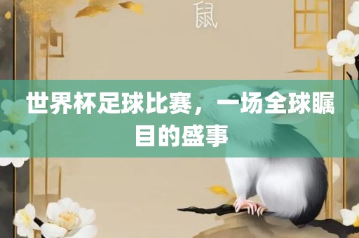 世界杯足球比赛，一场全球瞩目的盛事